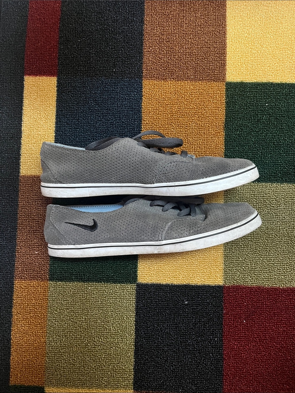 Nike Gray Suede Lace-Up